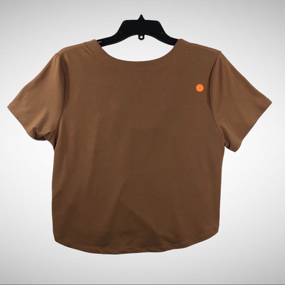 Express One Eleven Lace Up Tan Top Size Medium! - Picture 3 of 6